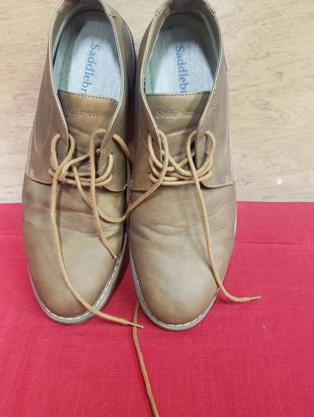 Mens Saddlebred Brown Oxford Style Lace Up Shoe 10.5